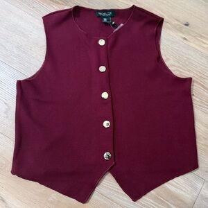 Rachel Zoe Women’s Chic, Trendy Color, Sleeveless Crew Neck Vest Size Medium NWT